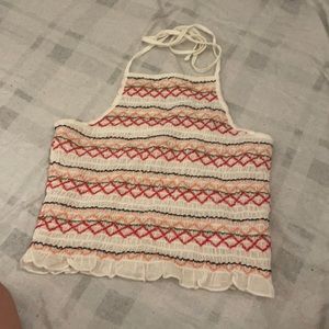 American eagle stitched crop cami